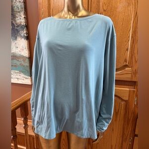 Women's Blue Long Sleeve Top